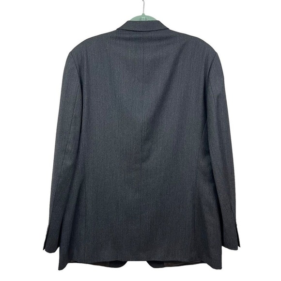 Vito Rufolo Blazer Suit Jacket Super 100 Ventless Gray Men 44R Made in Italy - Picture 6 of 7